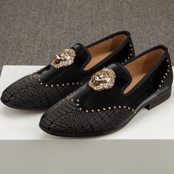 Men’s Tiger black loafers